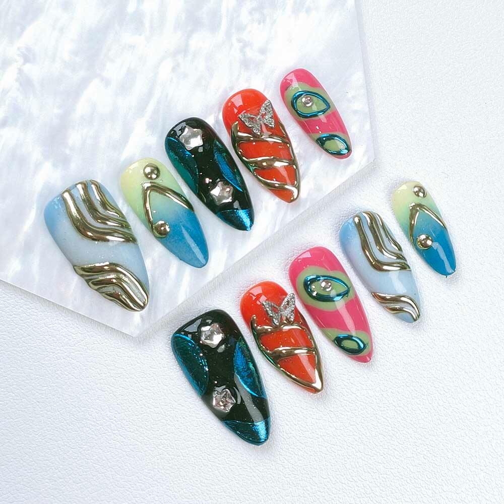 Beauty Art Garden Press On Nails CyberKnife 102