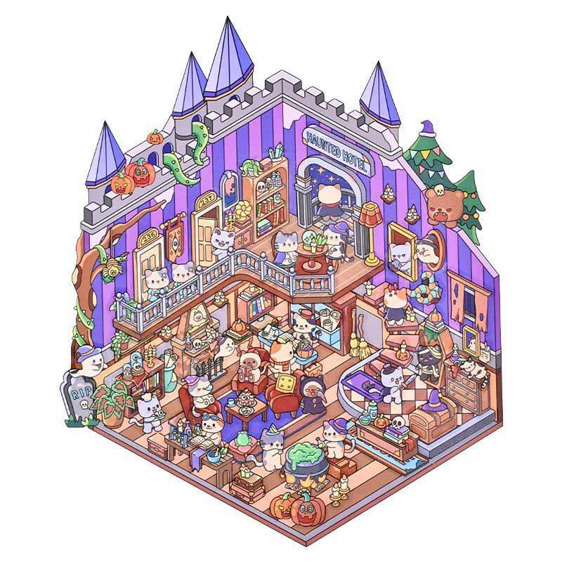 Cyber Spook DIY 3D Scene Stickers 2 Cute Miniature Scenes