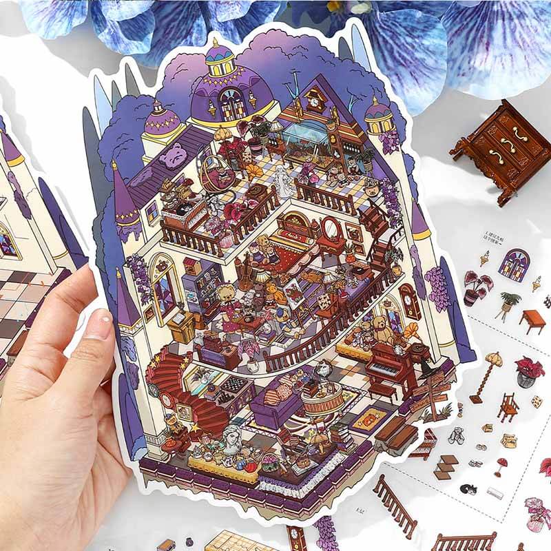 Dark Fairytale DIY 3D Scene Stickers 2 Cute Miniature Scenes(L)