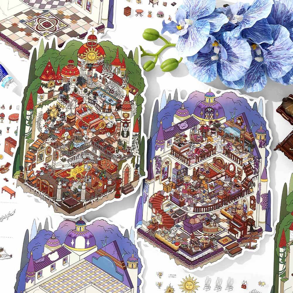 Dark Fairytale DIY 3D Scene Stickers 2 Cute Miniature Scenes(L)