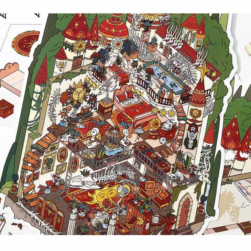 Dark Fairytale DIY 3D Scene Stickers 2 Cute Miniature Scenes(L)