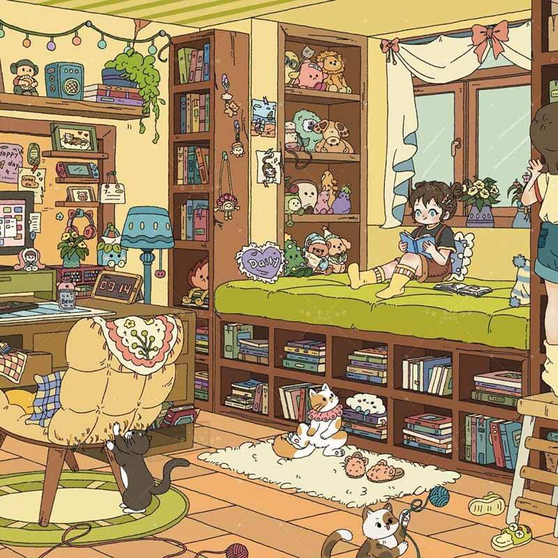 Daydream Diary DIY 3D Scene Stickers 2 Cute Miniature Scenes(L)