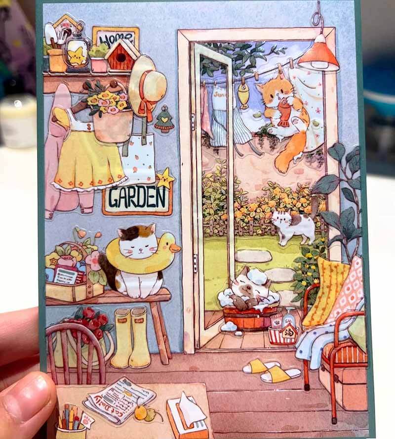 Delicious Diary DIY 3D Scenes Sticker 4 Cute Scenes(S)