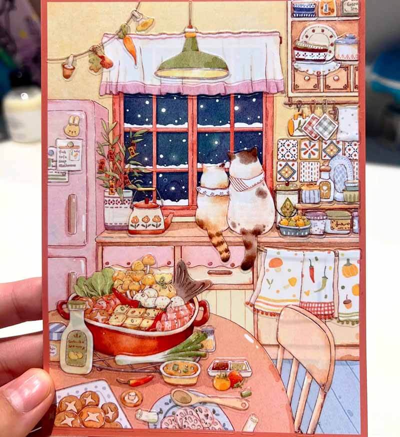 Delicious Diary DIY 3D Scenes Sticker 4 Cute Scenes(S)