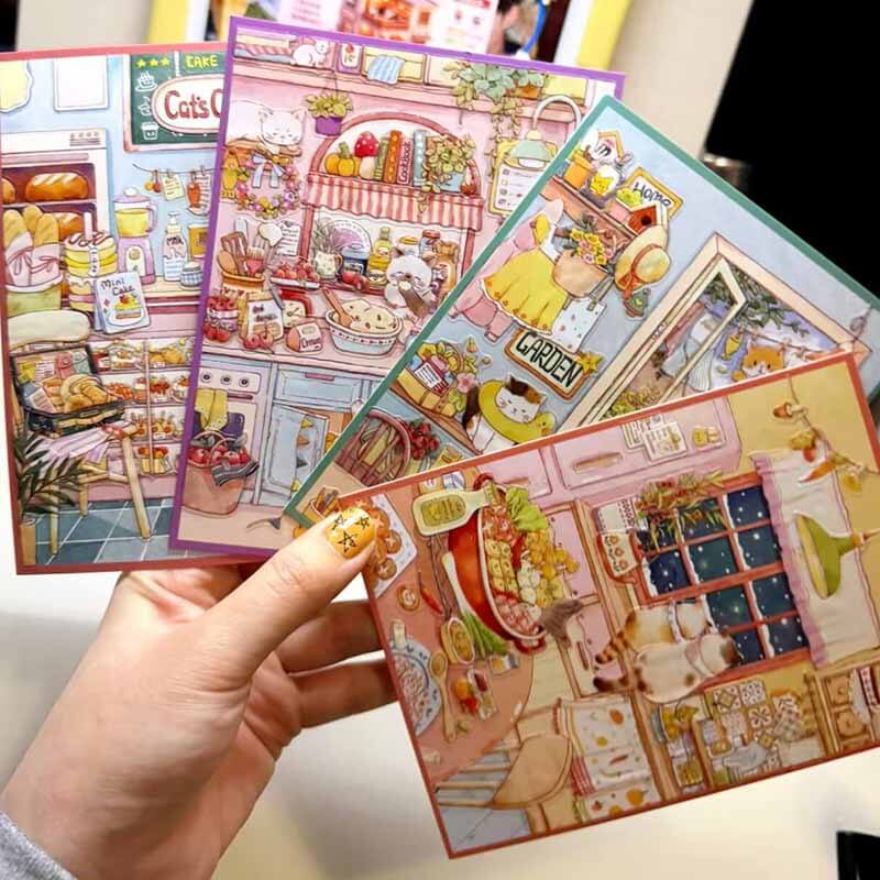 Delicious Diary DIY 3D Scenes Sticker 4 Cute Scenes(S)