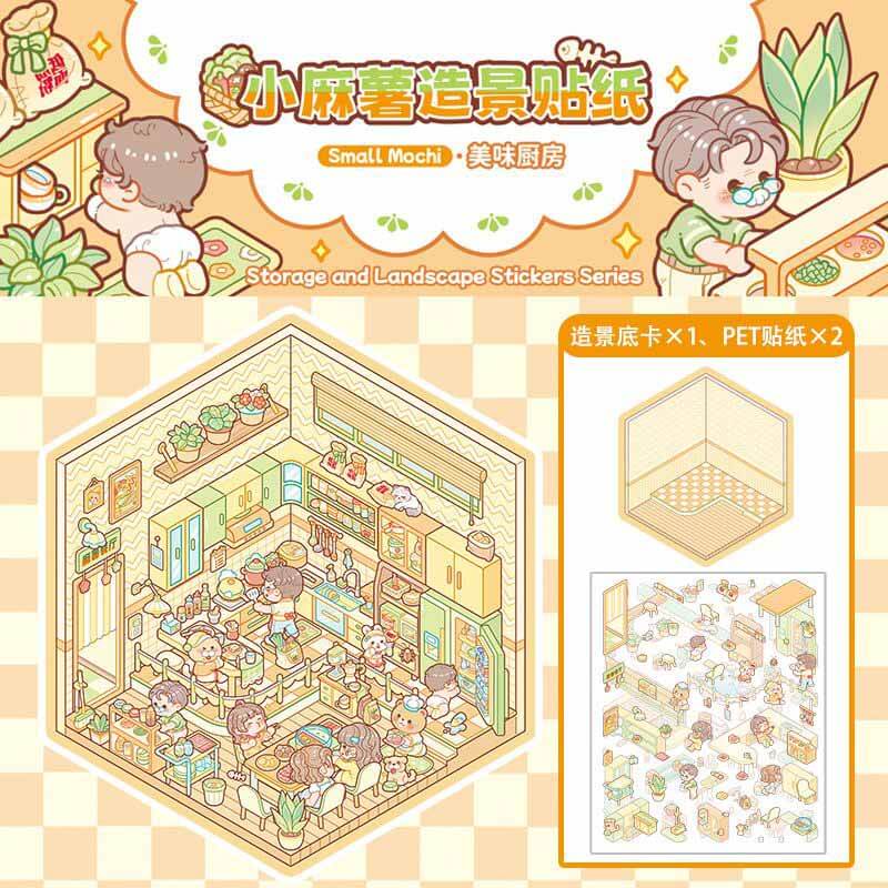 Delightful Dwelling DIY 3D Scene Stickers 6 Cute Miniature Scenes(S)