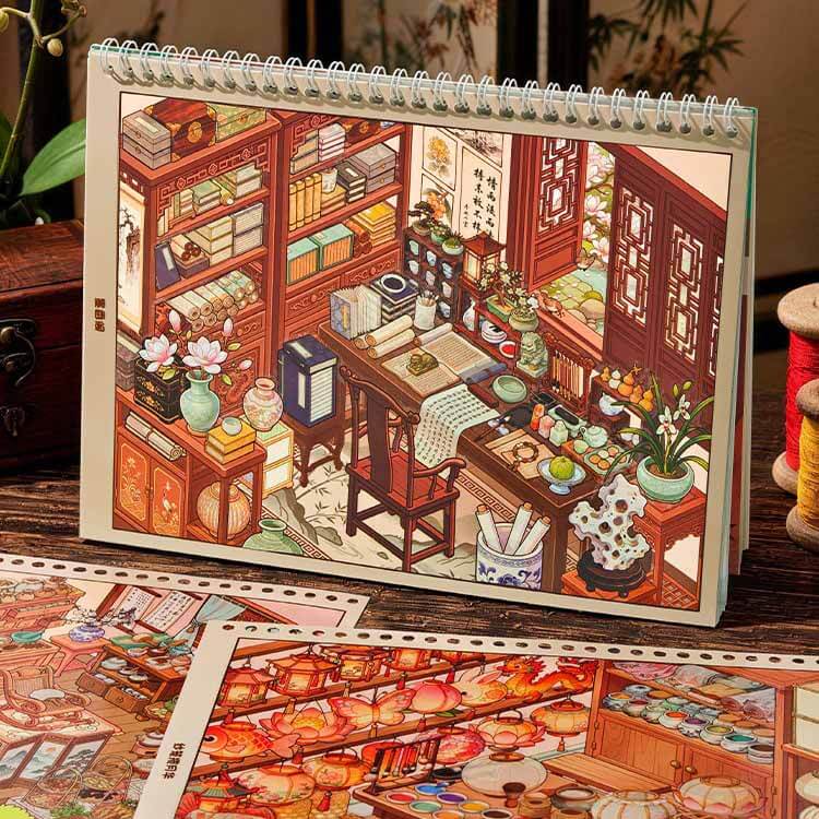 Desktop Universe Book DIY 3D Scene Stickers With Guide Lines(M)