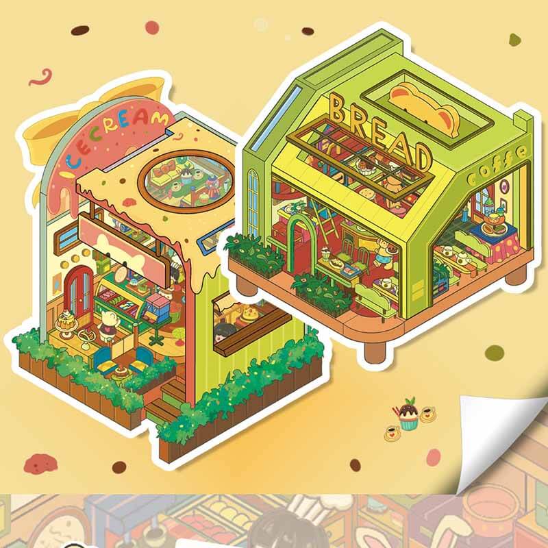 Dessert Dreams DIY 3D Scene Stickers 2 Cute Miniature Scenes(L)