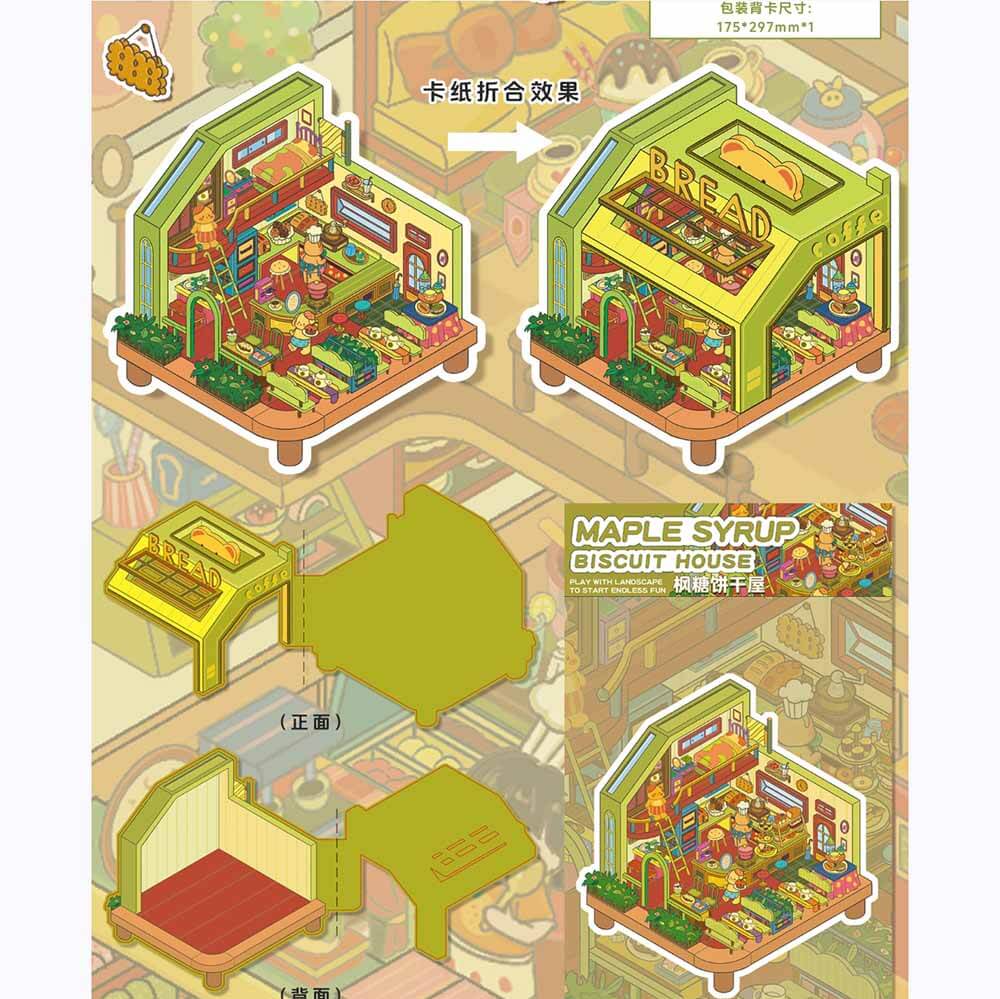 Dessert Dreams DIY 3D Scene Stickers 2 Cute Miniature Scenes(L)