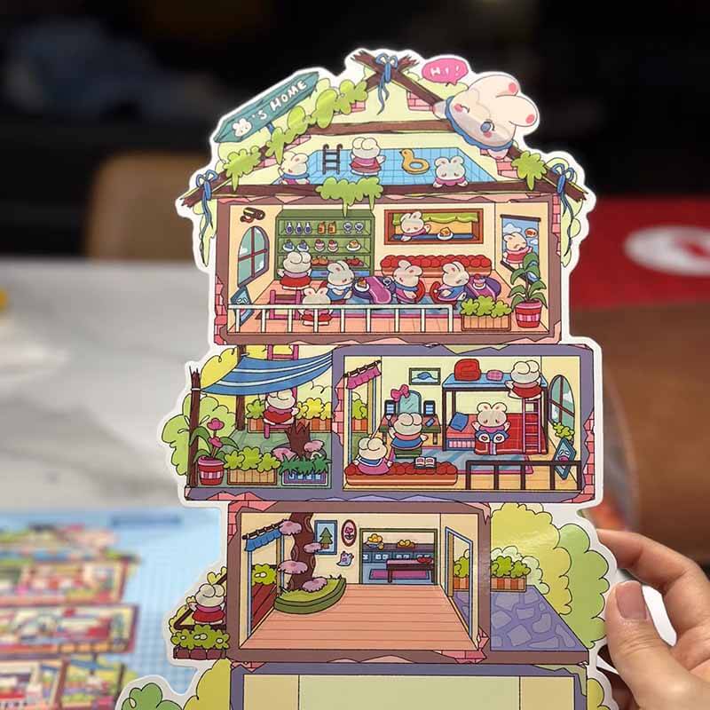 Dodo's Villa DIY 3D Scene Stickers Cute Miniature Scenes