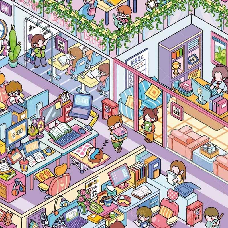 Dopamine Market DIY 3D Sticker 2 Cute Miniature Scenes(xL)