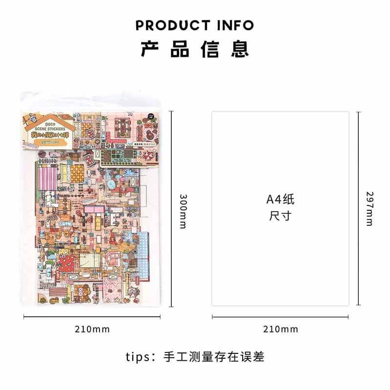 Dream Haven DIY 3D Scene Stickers 2 Cute Scenes(L)