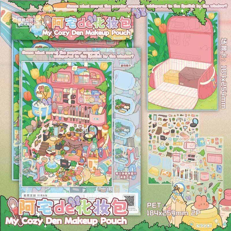 Dream Loft DIY 3D Scene Stickers 4 Cute Miniature Scenes(L)