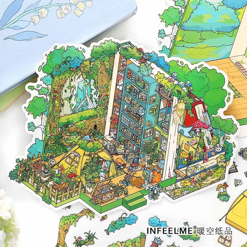 Dream Pages DIY 3D Scene Stickers 4 Cute Scenes(L)