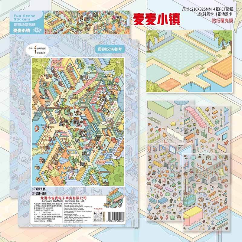 Dreamland Chronicle DIY 3D Scene Stickers 4 Cute Miniature Scenes