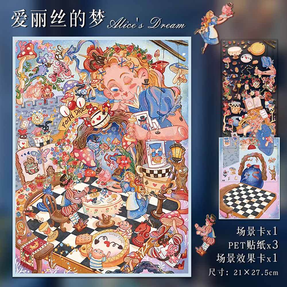 Dreamy Pet Paradise DIY 3D Scene Stickers 2 Cute Miniature Scenes(L)