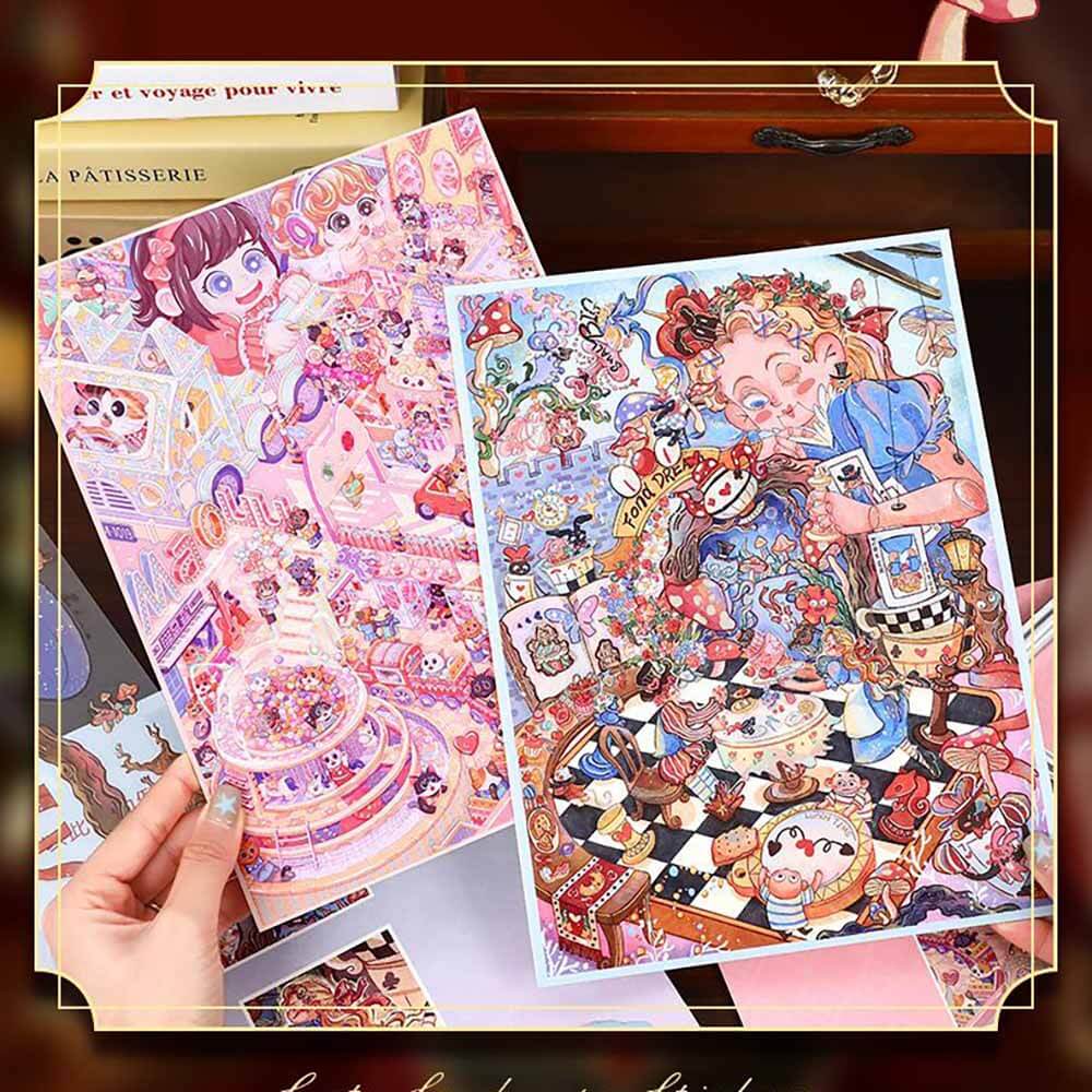 Dreamy Pet Paradise DIY 3D Scene Stickers 2 Cute Miniature Scenes(L)