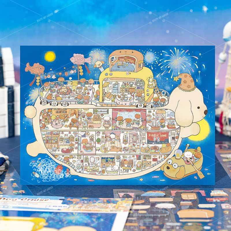 Drift Dream DIY 3D Scene Stickers 2 Cute Miniature Scenes(L)