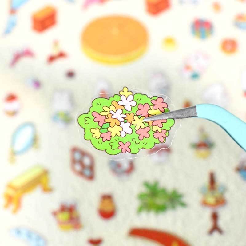 Easter Bunnyland DIY 3D Scene Stickers 4 Cute Miniature Scenes(S)