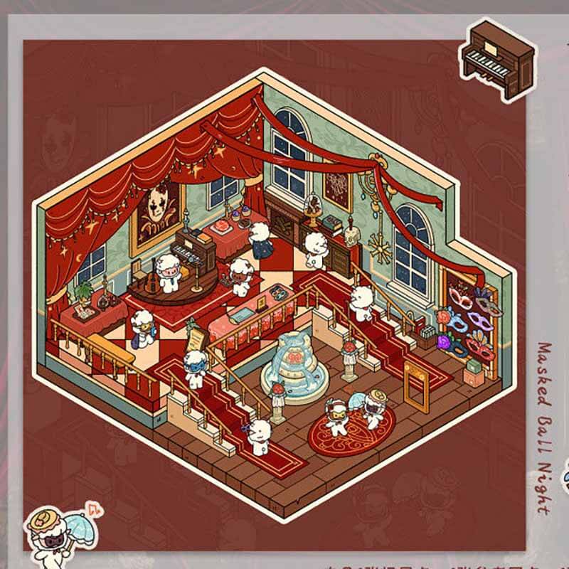 Eerie Lifestyle DIY 3D Scene Stickers 4 Cute Miniature Scenes(M)