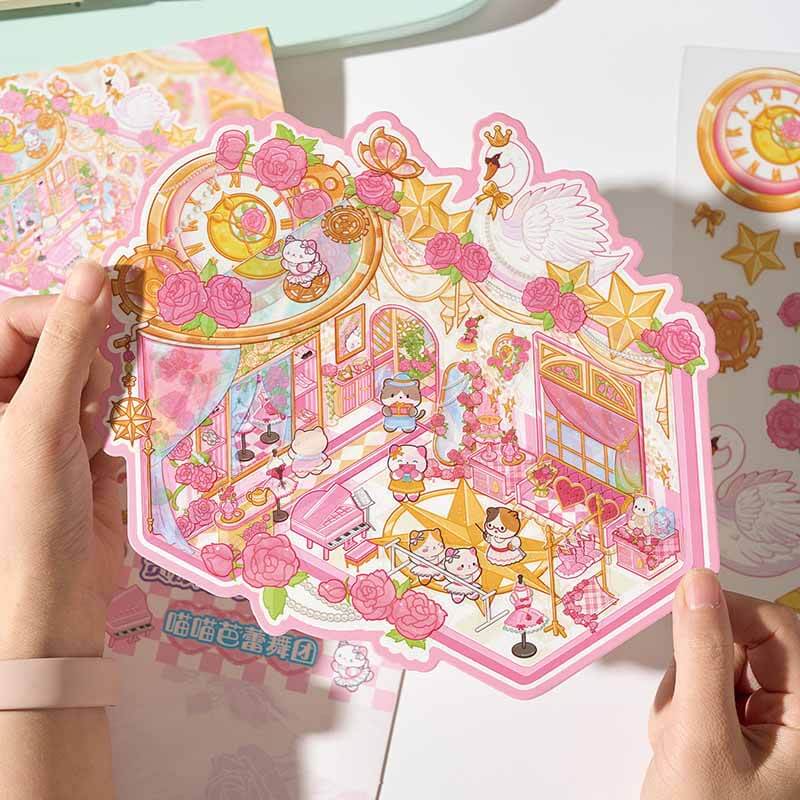 Elegant Fantasies DIY 3D Scene Stickers 4 Cute Miniature Scenes(M)