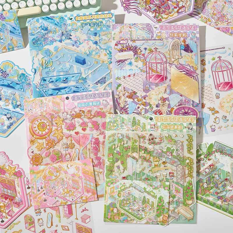 Elegant Fantasies DIY 3D Scene Stickers 4 Cute Miniature Scenes(M)