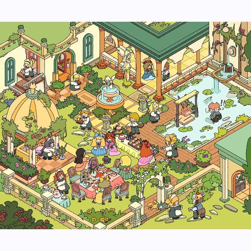 Enchanted Manor DIY 3D Scene Sticker 2 Cute Miniature Scenes(L)