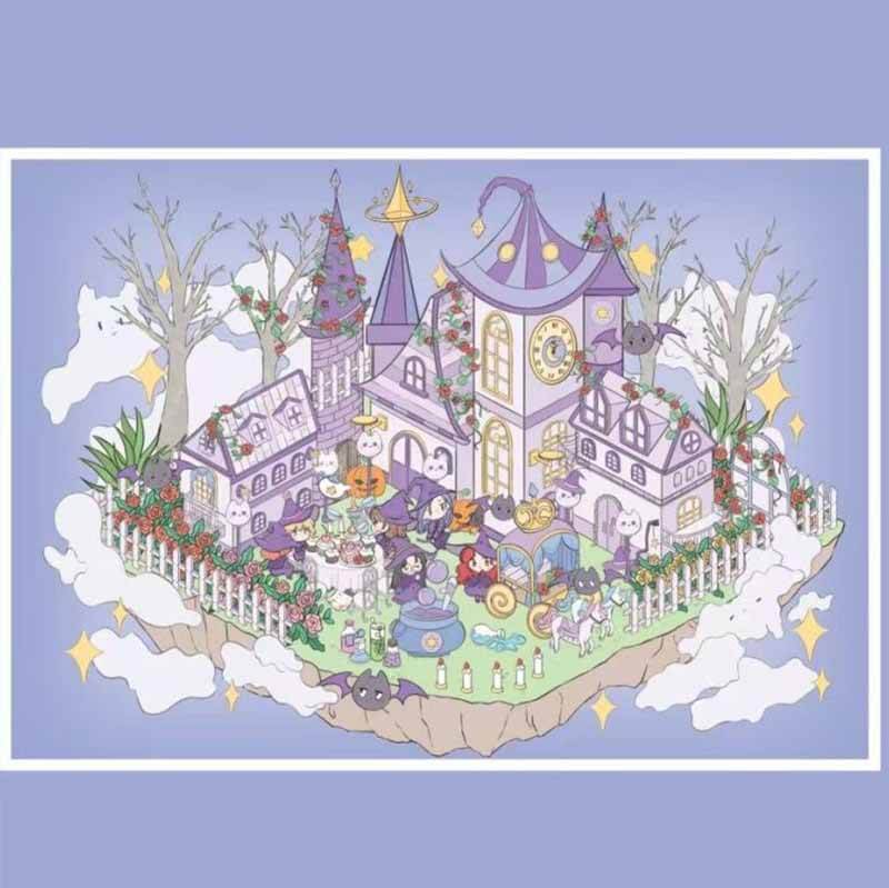 Enchanted Nooks DIY 3D Scene Stickers 4 Cute Miniature Scenes(S)