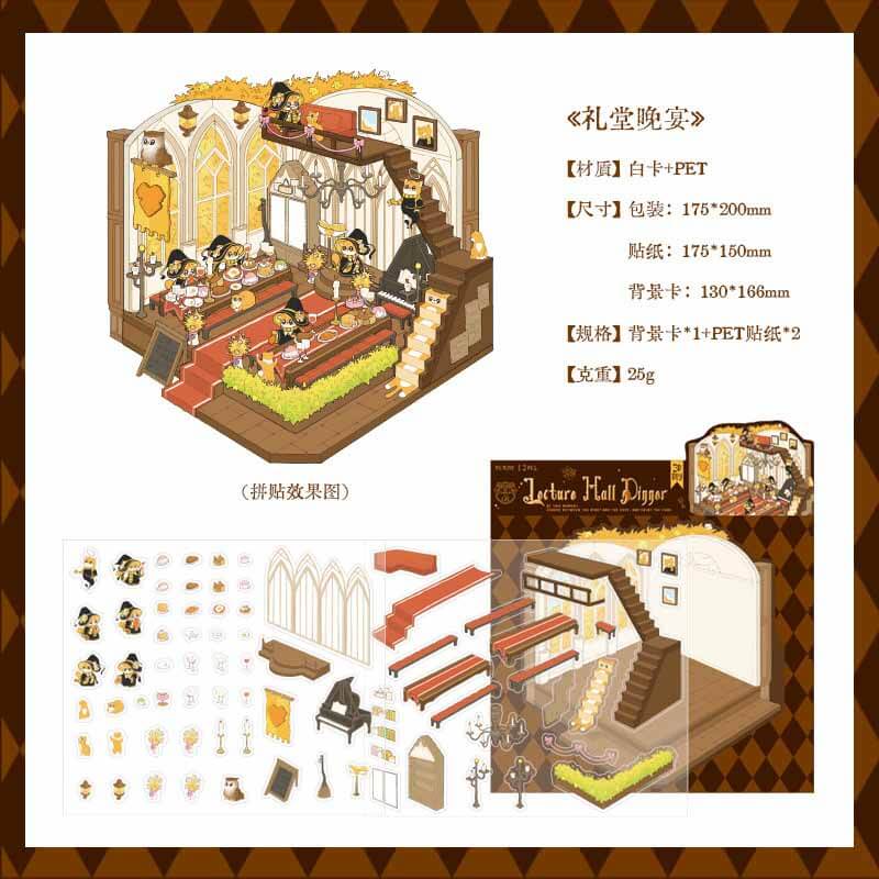 Enchanted Realms DIY 3D Scene Stickers 4 Cute Miniature Scenes