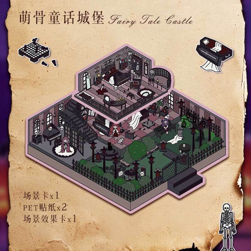 Enchanted Realm DIY 3D Scene Stickers 2 Cute Miniature Scenes(L)