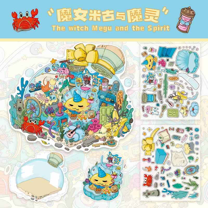 Enchanted Spirit DIY 3D Scene Stickers 2 Cute Miniature Scenes(M)