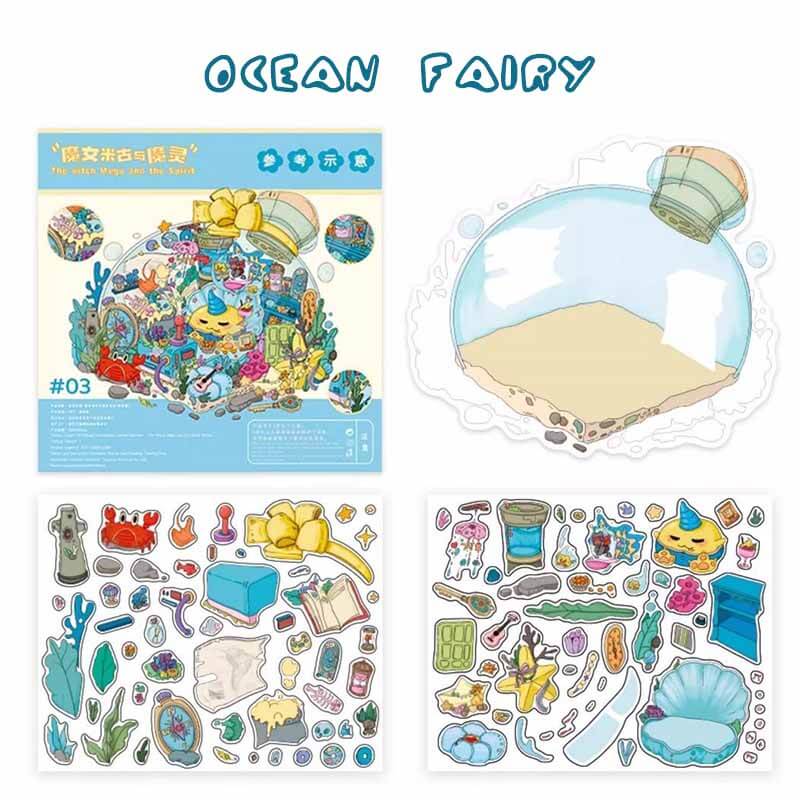 Enchanted Spirit DIY 3D Scene Stickers 2 Cute Miniature Scenes(M)