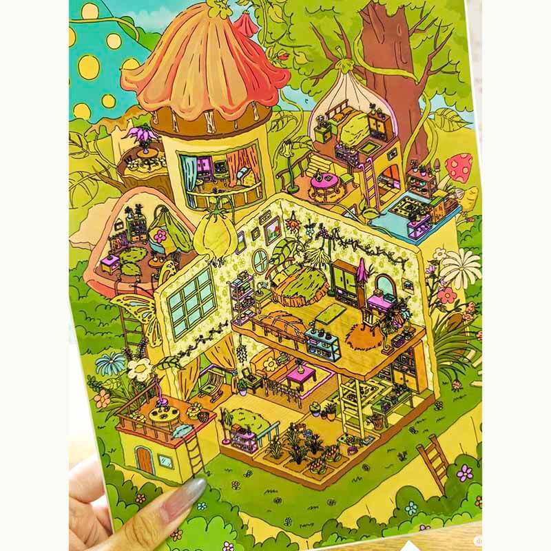Enchanted Tales DIY 3D Scene Stickers 2 Cute Miniature Scenes(L)