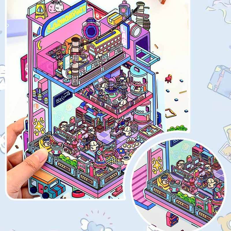 Enjoy the Future DIY 3D Scene Stickers 2 Cute Miniature Scenes(L)