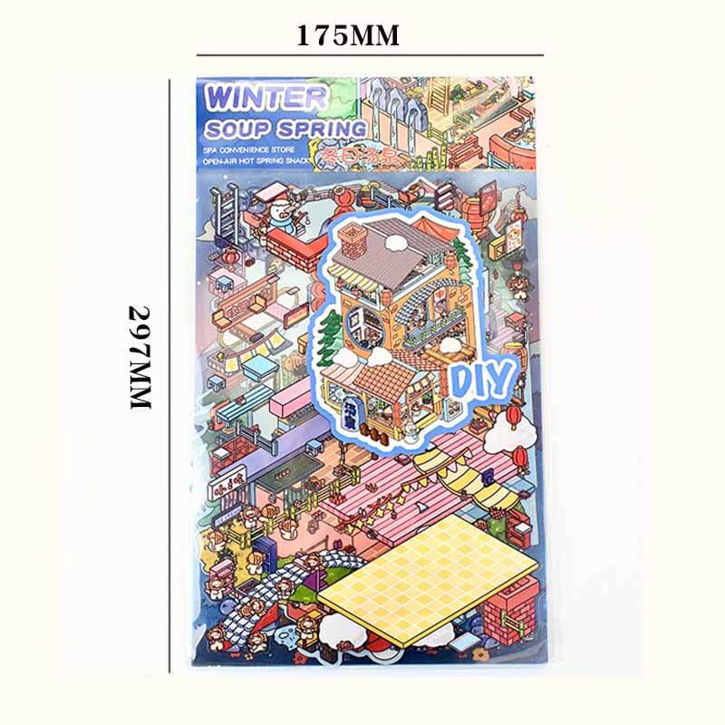Enjoy the Future DIY 3D Scene Stickers 2 Cute Miniature Scenes(L)