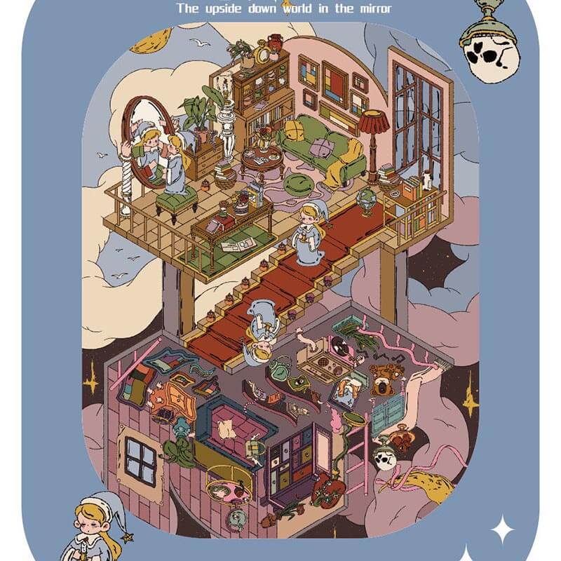 Ethereal Encounters DIY 3D Scene Sticker 2 Cute Miniature Scenes(M)