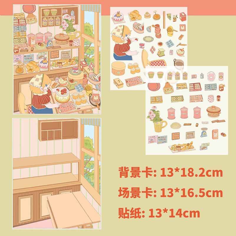 Everyday Delights DIY 3D Scene Stickers 5 Cute Miniature Scenes (S)
