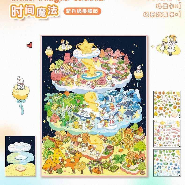 Everyday Glimpses DIY 3D Scene Stickers 2 Cute Miniature Scenes(L)