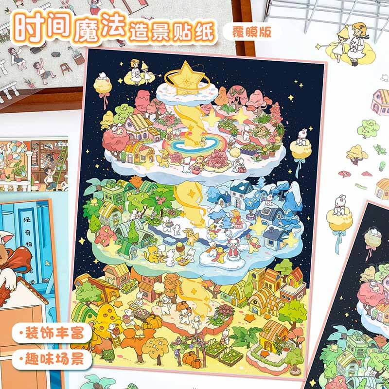 Everyday Glimpses DIY 3D Scene Stickers 2 Cute Miniature Scenes(L)