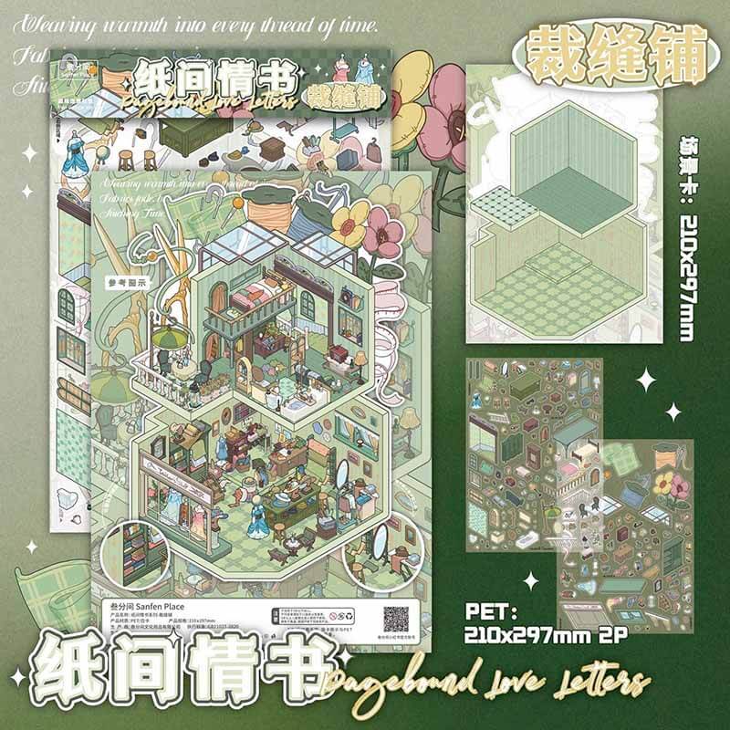 Everyday Warmth DIY 3D Scene Stickers 4 Cute Scenes(L)