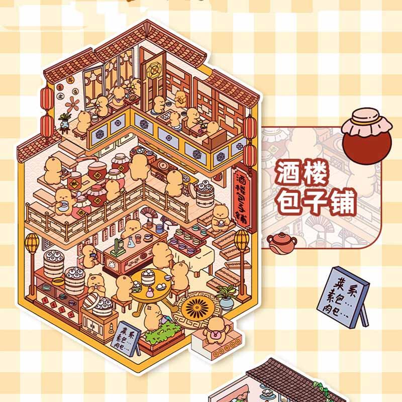 Everyday Whimsy DIY 3D Scene Stickers 4 Cute Miniature Scenes(L)