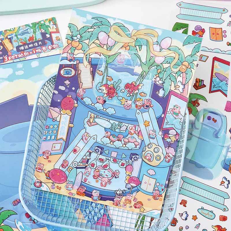 Fairy Gala DIY 3D Scene Stickers 4 Cute Miniature Scenes(L)