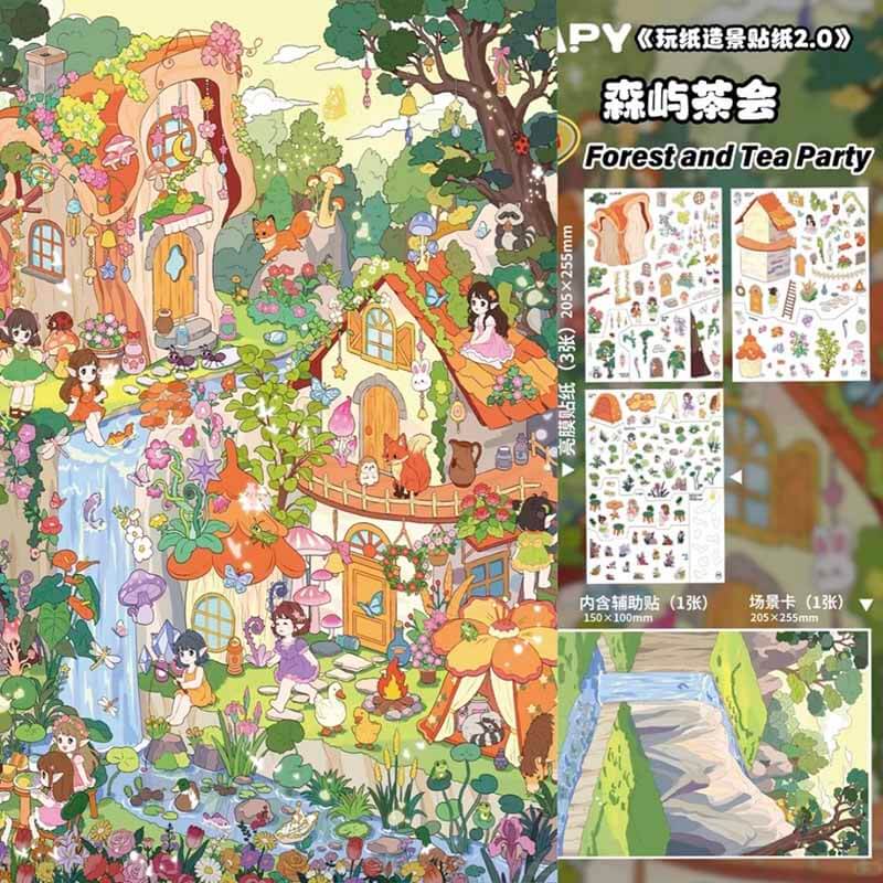 Fairy Realm DIY 3D Scene Stickers 3 Cute Scenes(xL)