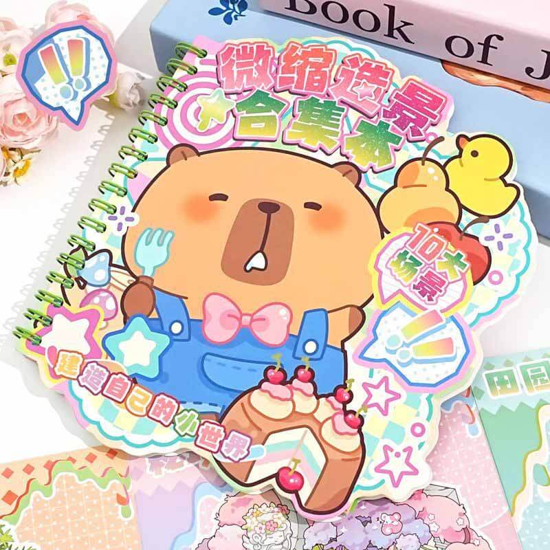 10 Scenes Fairy Label Book DIY Cute Miniature 3D Scene Stickers(S)