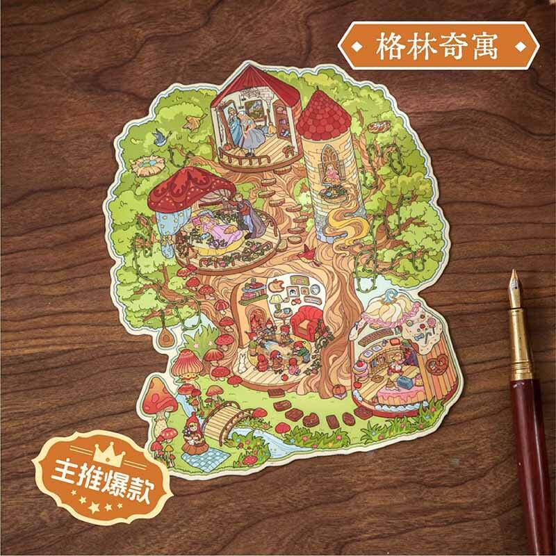 Fairy Tale Residences DIY 3D Scenes Sticker 2 Cute Scenes(L)