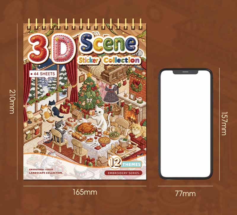 Fairy Tale Town Book DIY 3D Scene Stickers With Guide Lines(S)