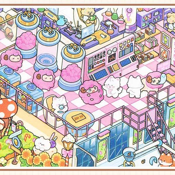 Fairyland Factory DIY 3D Scene Stickers 2 Cute Miniature Scenes(L)