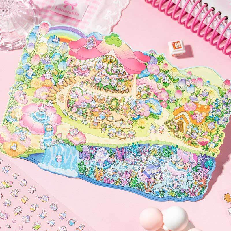 Fairyland Factory DIY 3D Scene Stickers 2 Cute Miniature Scenes(L)