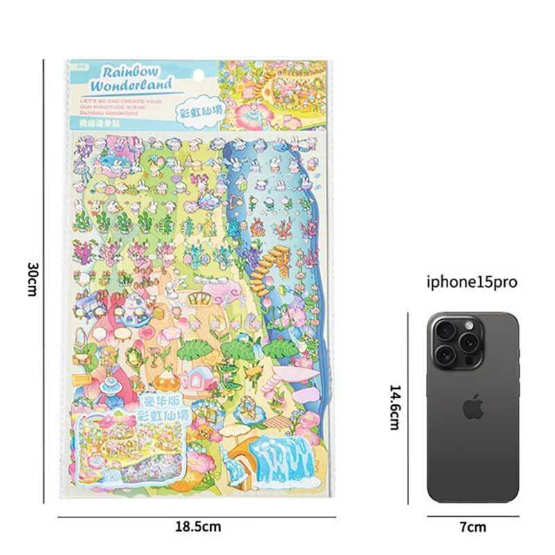 Fairyland Factory DIY 3D Scene Stickers 2 Cute Miniature Scenes(L)