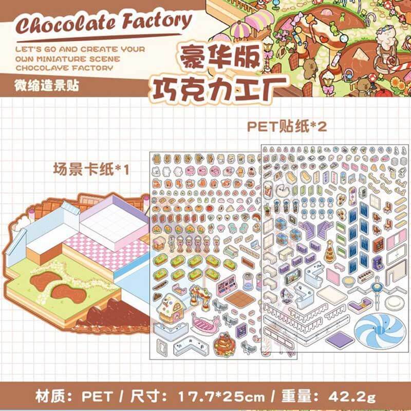 Fairyland Factory DIY 3D Scene Stickers 2 Cute Miniature Scenes(L)